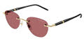 Mont Blanc MB0412S Gold / Orange Lens (003) Sunglasses - Color Image